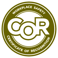 The workplace safety certificate of recognition seal.